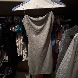 green sparkly mini dress